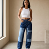 Two Tone Cargo Denim