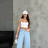 Wide leg jeans